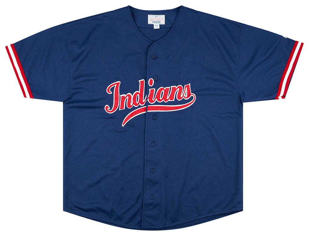 1990s Cleveland Indians Jersey - Navy - Script Indians Navy