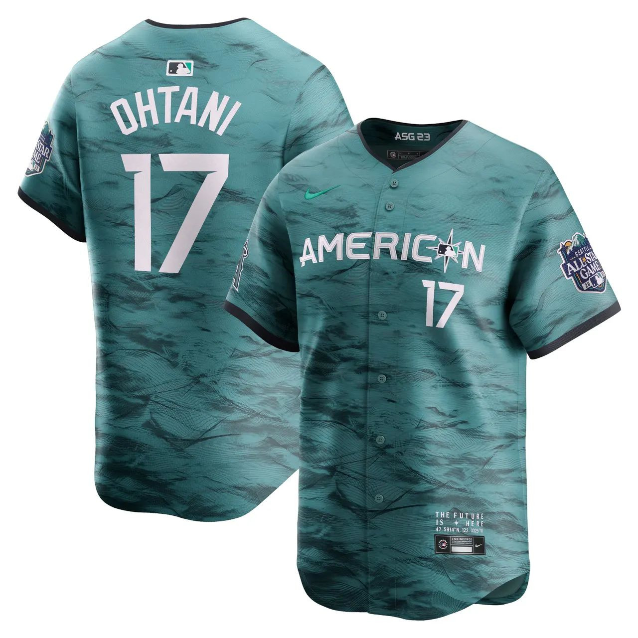 American League Shohei Ohtani Teal 2023 MLB All-Star Stadium Jersey