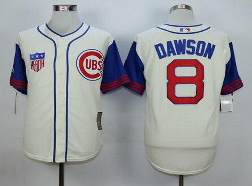 Andre Dawson #8 Chicago Cubs 1942 Retired Cooperstown Limited Throwback Jersey - Cream