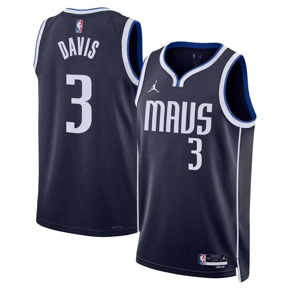 Anthony Davis Dallas Mavericks Statement Edition Swingman Jersey - Navy