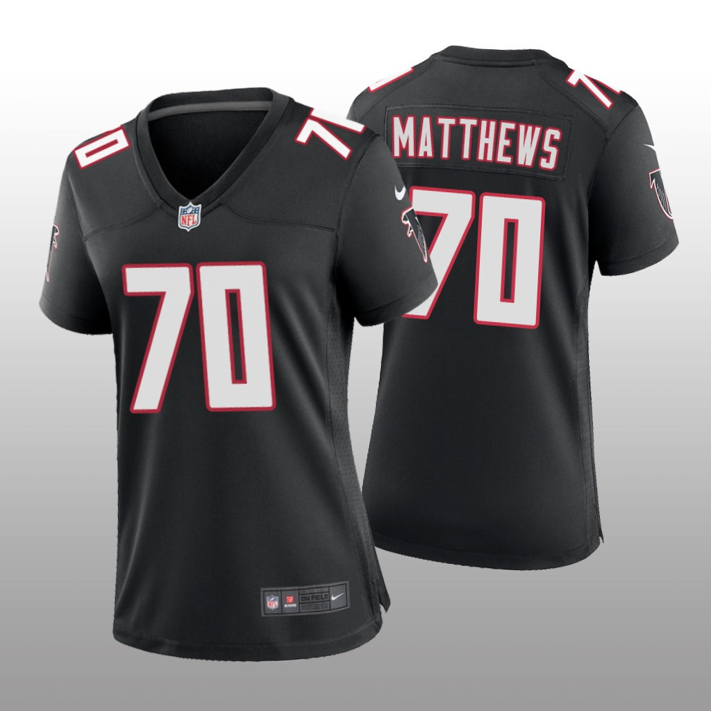 Atlanta Falcons Jake Matthews Black Throwback Limited Jersey - Edition 1