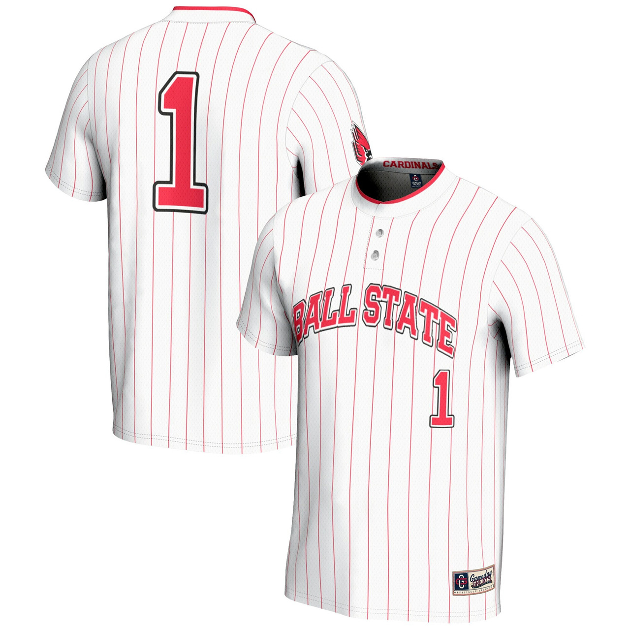 Ball State Cardinals #1 Gameday Greats Lightweight Softball Limited Jersey - White