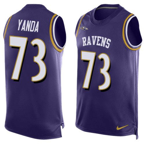 Baltimore Ravens 73 Marshal Yanda Purple Limited Jersey