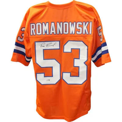 Bill Romanowski Orange Throwback Custom Jersey