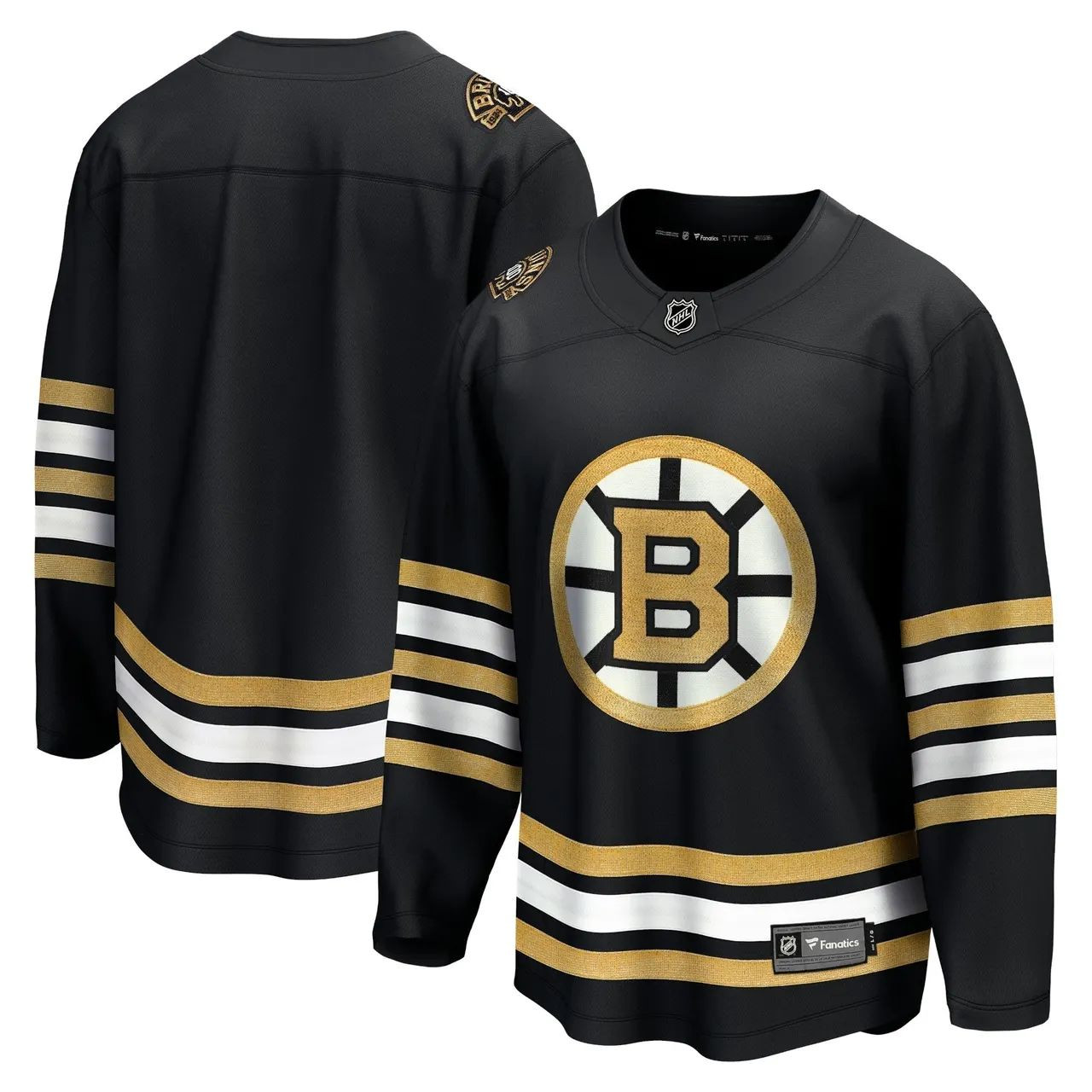 Boston Bruins Black 100th Anniversary Custom Premium Jersey