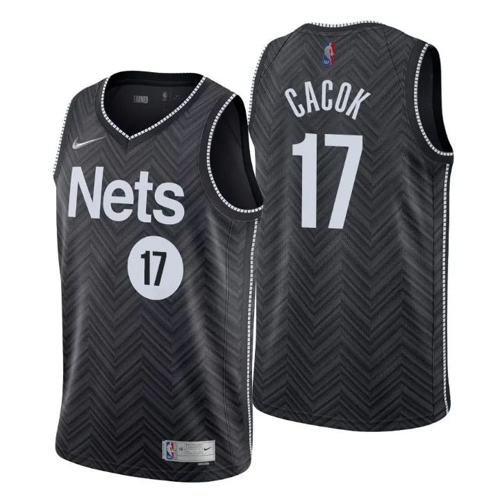 Brooklyn Nets Devontae Cacok Anthracite Earned Edition Swingman Jersey