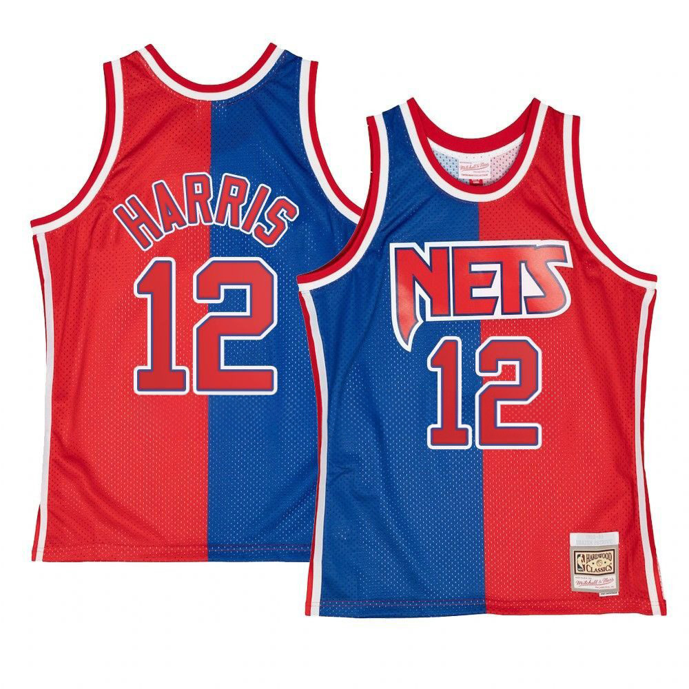 Brooklyn Nets Retro Joe Harris #12 Jersey Blue Red Split