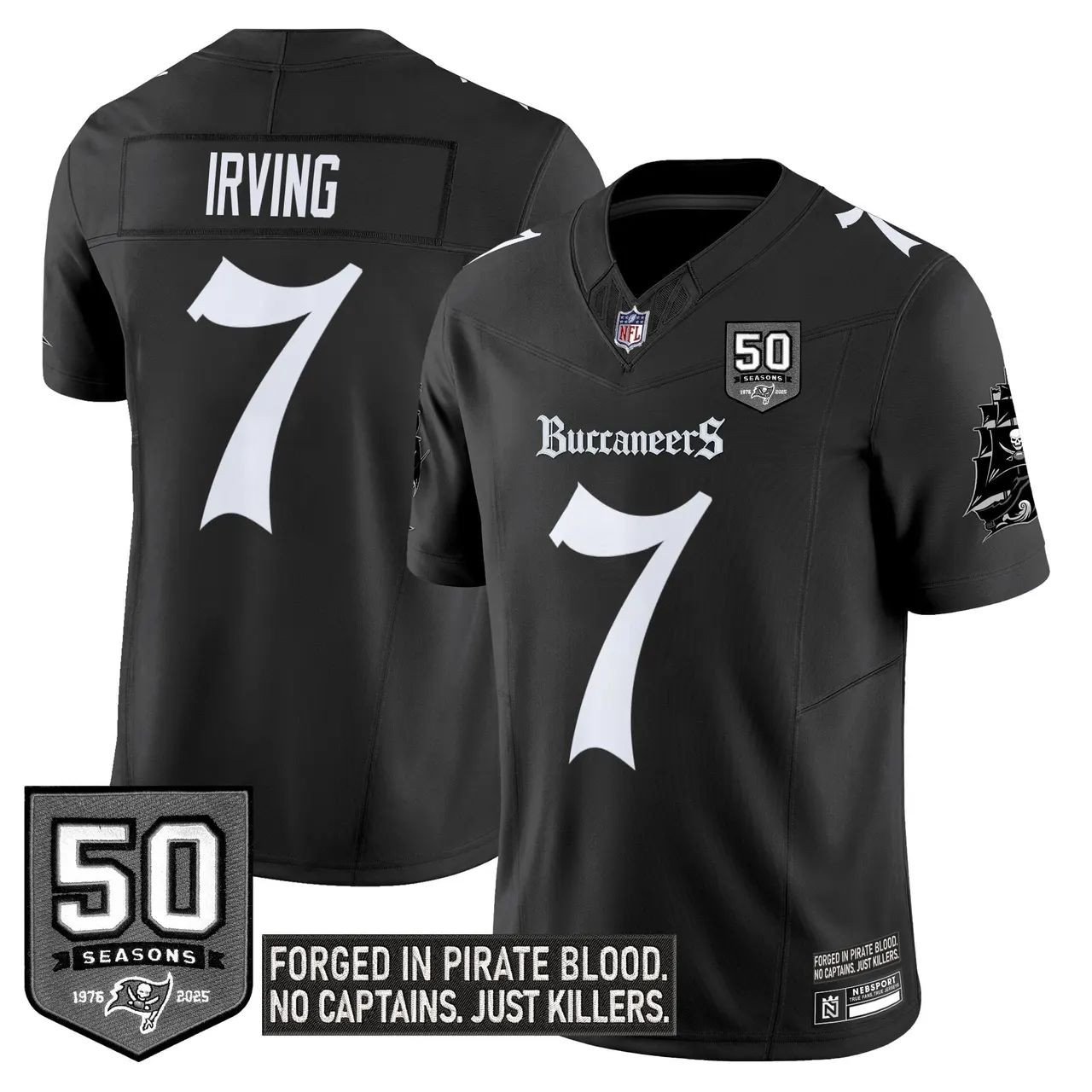 Bucky Irving #7 Tampa Bay Buccaneers Limited Jersey - Black