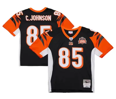 Chad Johnson Cincinnati Bengals Jersey - Black - Chest Patch Throwback