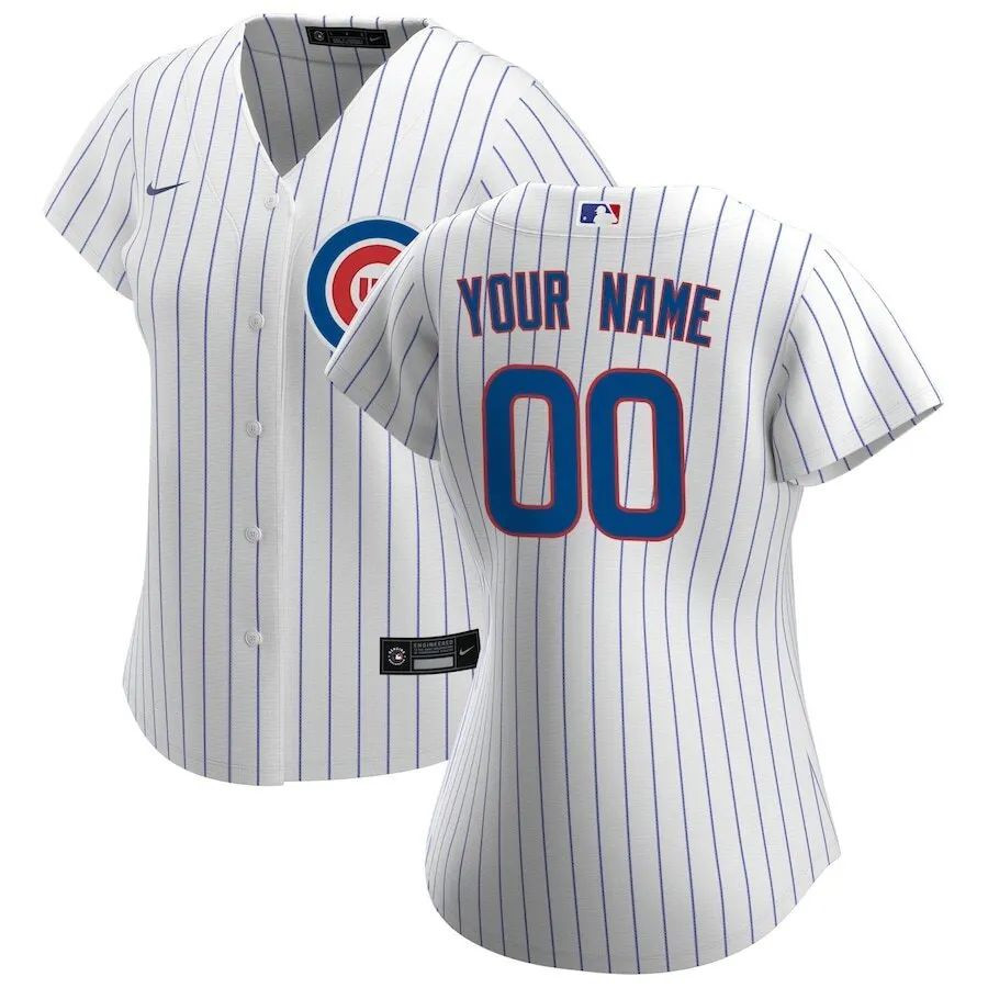 Chicago Cubs White/Royal Home Custom Stadium Jersey - Series 3
