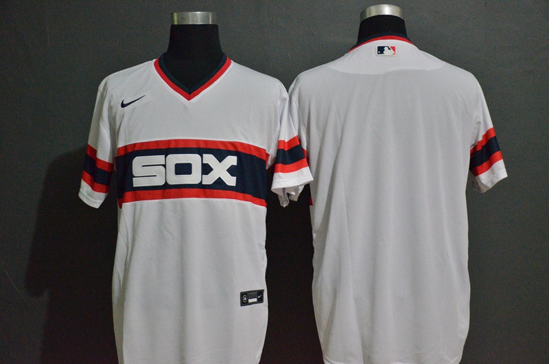 Chicago White Sox Blank Pullover Throwback Limited Jersey - White