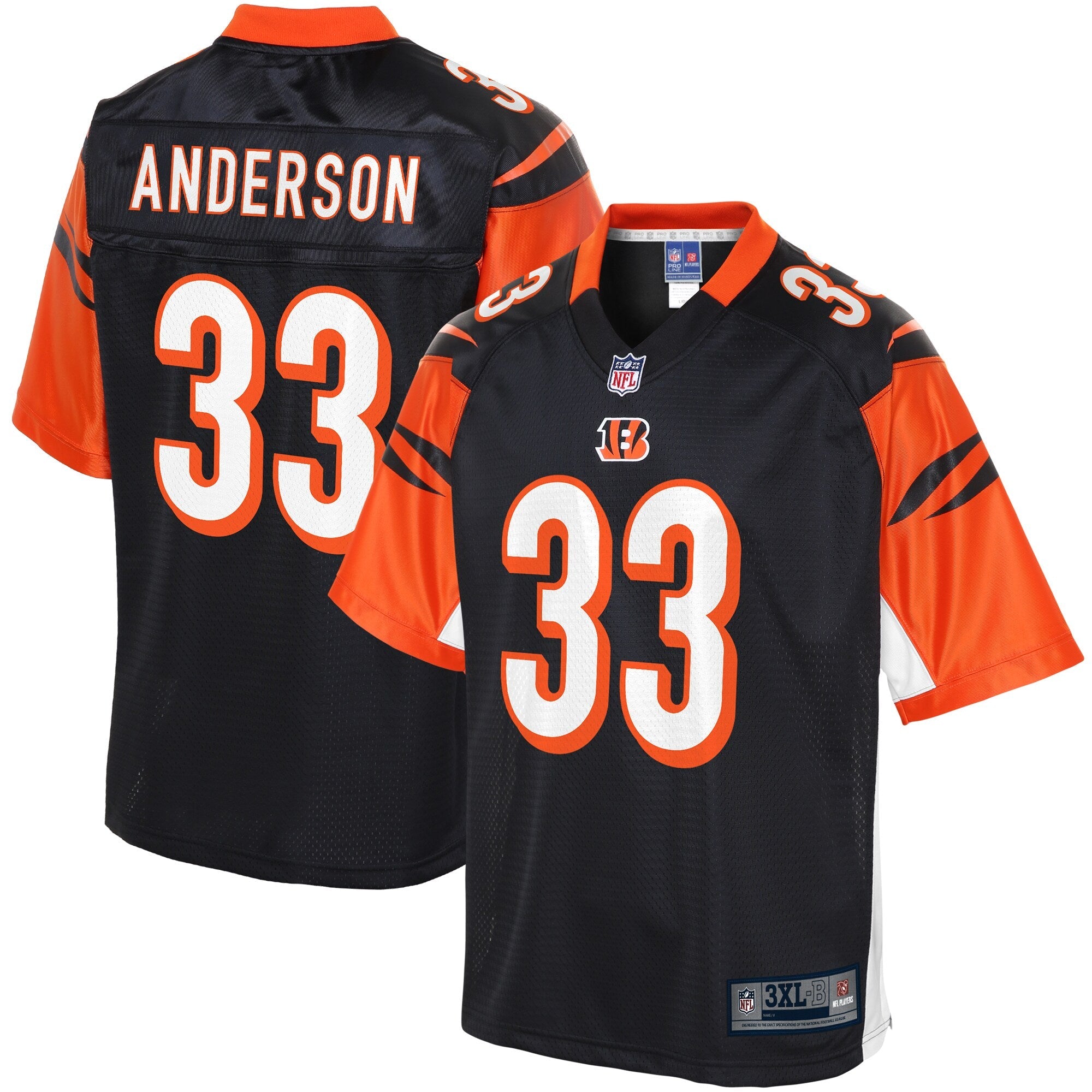 Cincinnati Bengals Rodney Anderson Black Big Tall Jersey