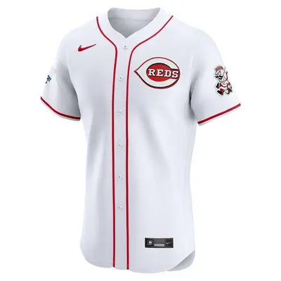 Cincinnati Reds White Home Patch Stadium Jersey