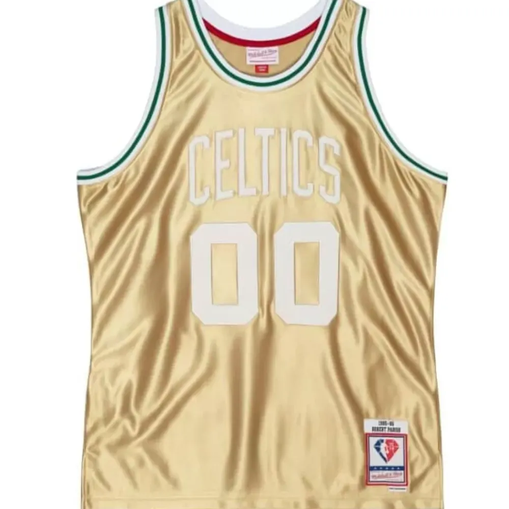 Clearance 75Th Anniversary Gold Robert Parish Boston Celtics 1985-86 Jersey