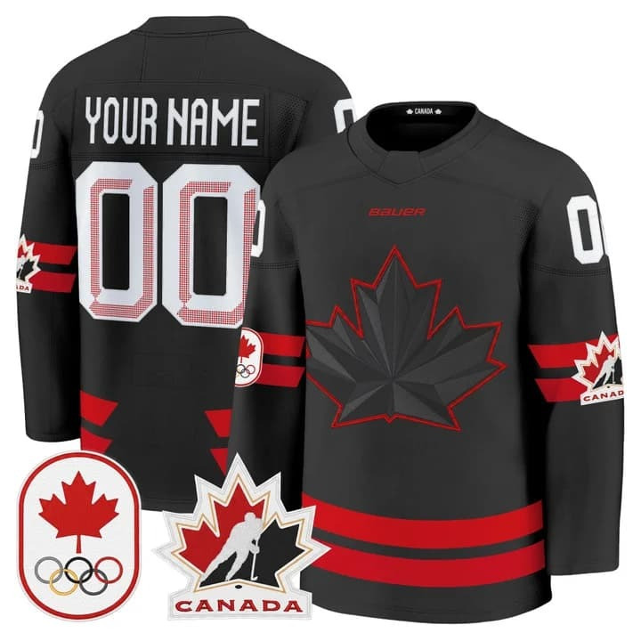Custom Canada 2026 Olympic Limited Jersey - Black