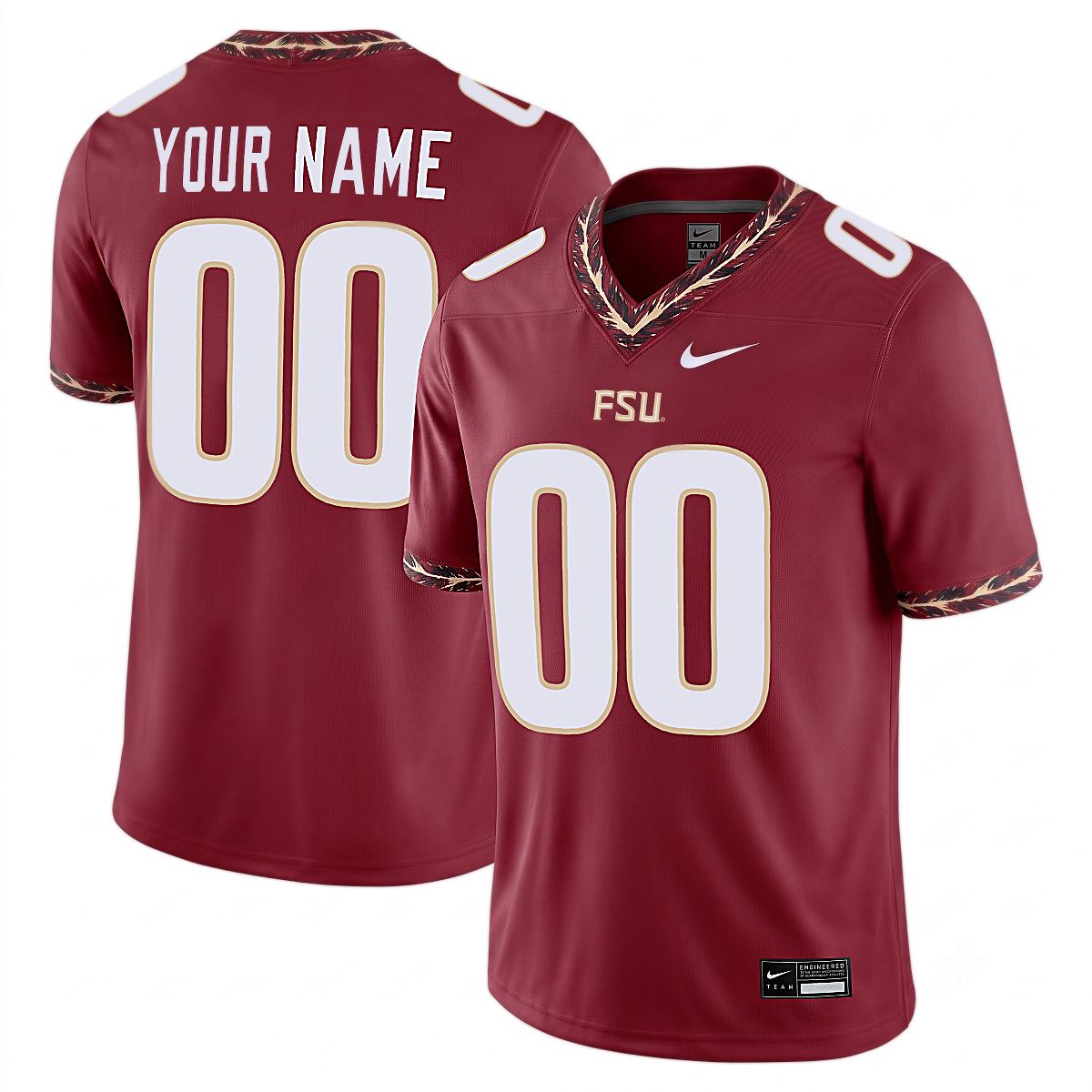 Custom Florida State Seminoles Football Garnet Throwback Jersey Stitched