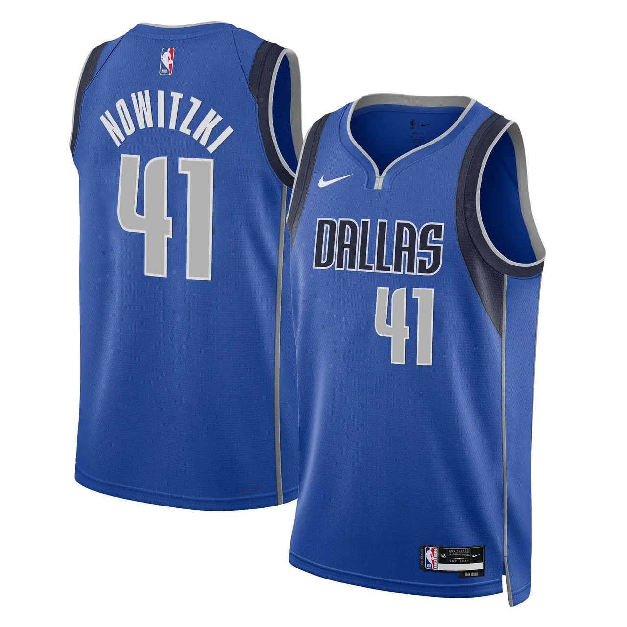 Dallas Mavericks #41 City Edition Swingman Jersey - White - Blue