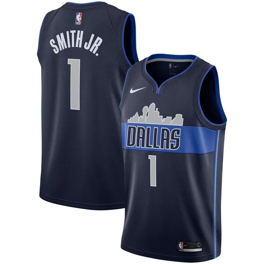 Dallas Mavericks Dennis Smith Jr Navy Swingman Jersey - Statement Edition