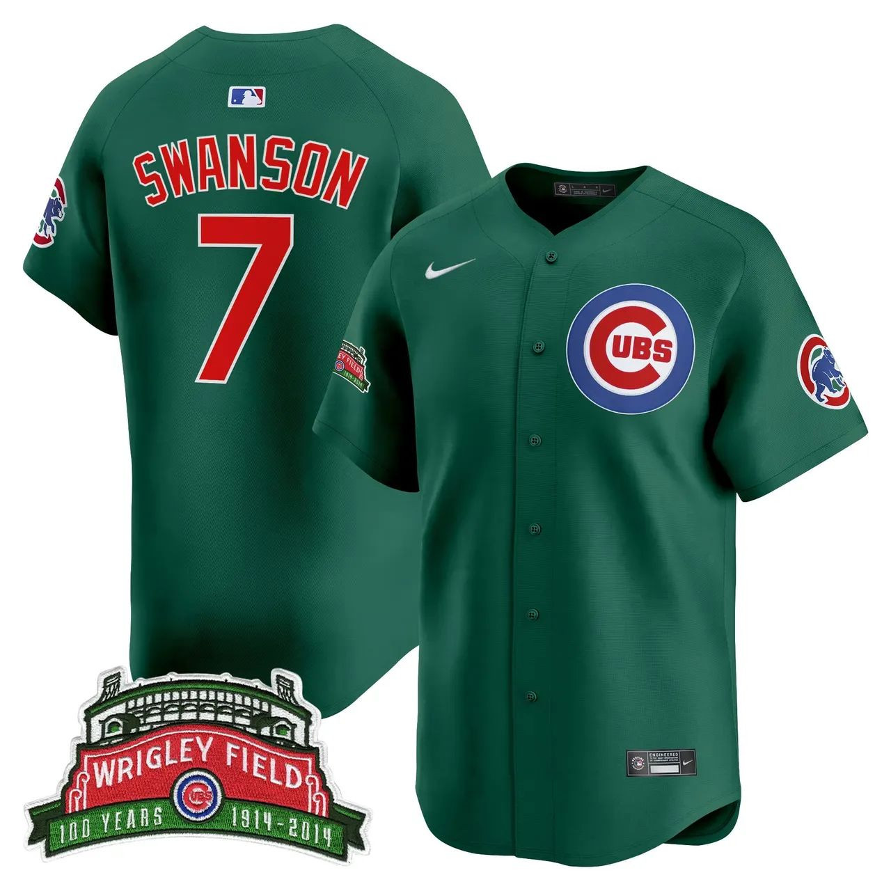 Dansby Swanson #7 Chicago Cubs Wrigley Field Series Vapor Premier Limited Jersey - Wrigley Field