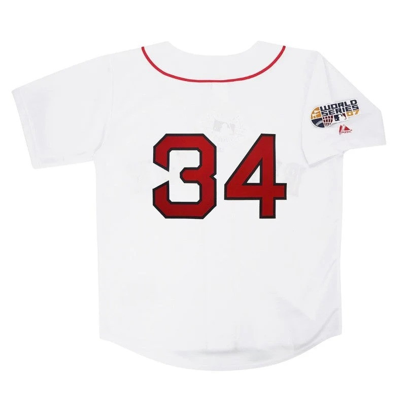 David Ortiz #34 Boston Red Sox 2007 Home World Series M 2Xl Limited Jersey - White