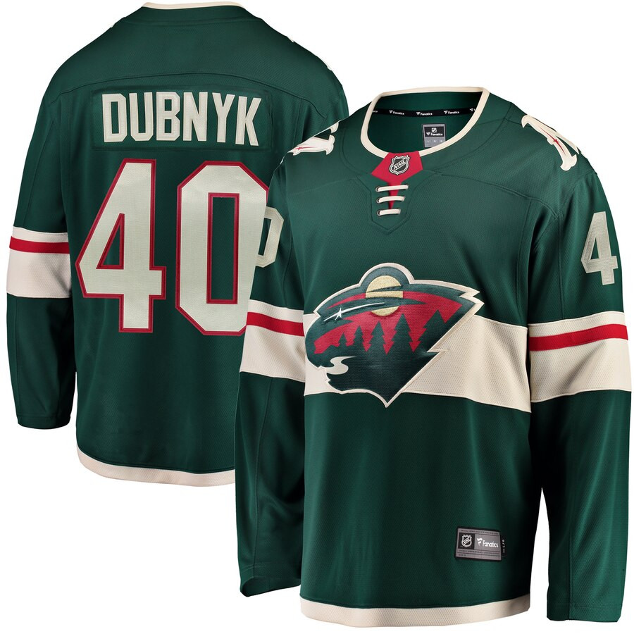 Devan Dubnyk Minnesota Wild Premier Breakaway Player Jersey - Green