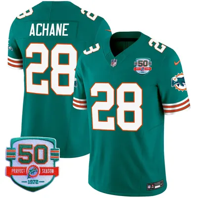 DeVon Achane 28 Dolphins Throwback Limited Jersey