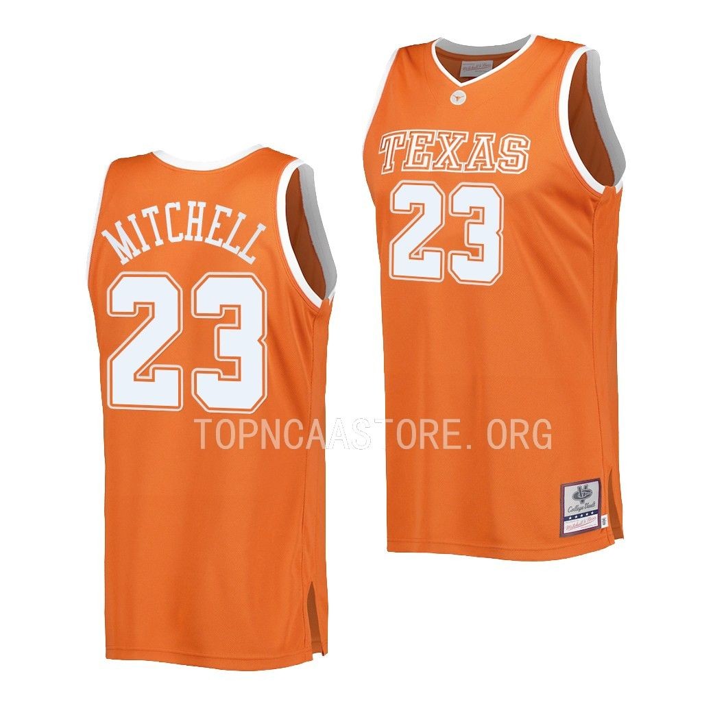 Dillon Mitchell Texas Longhorns #23 Orange Throwback Jersey
