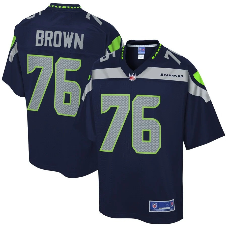 Duane Brown #76 Seattle Seahawks Nfl Pro Line Limited College Jersey - Navy