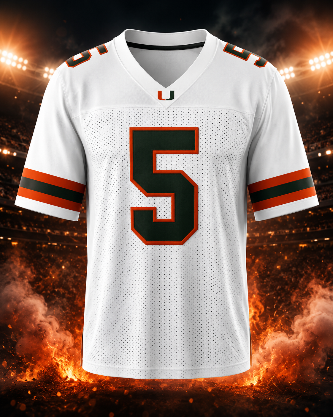 Edgerrin James #5 Miami Hurricanes Throwback Jersey - White