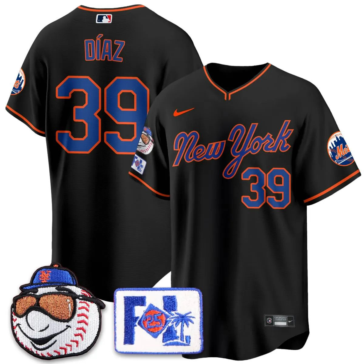 Edwin Díaz #39 New York Mets Road 2025 Spring Training Limited Jersey - Black