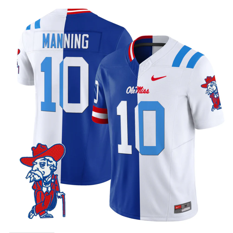 Eli Manning #10 Ole Miss Rebels Split Vapor Limited Jersey