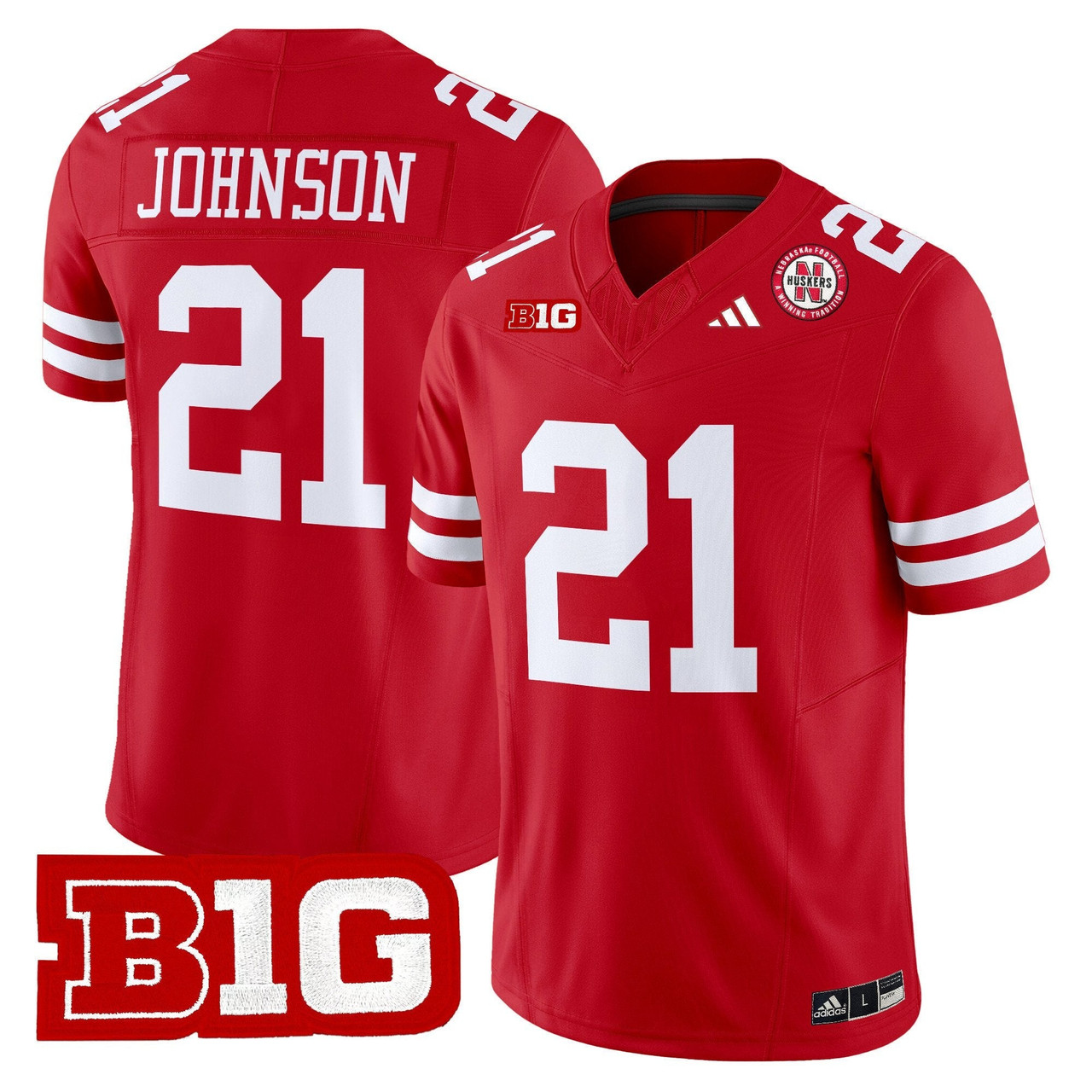 Emmett Johnson #21 Nebraska Cornhuskers 2025 Limited Jersey - Scarlet