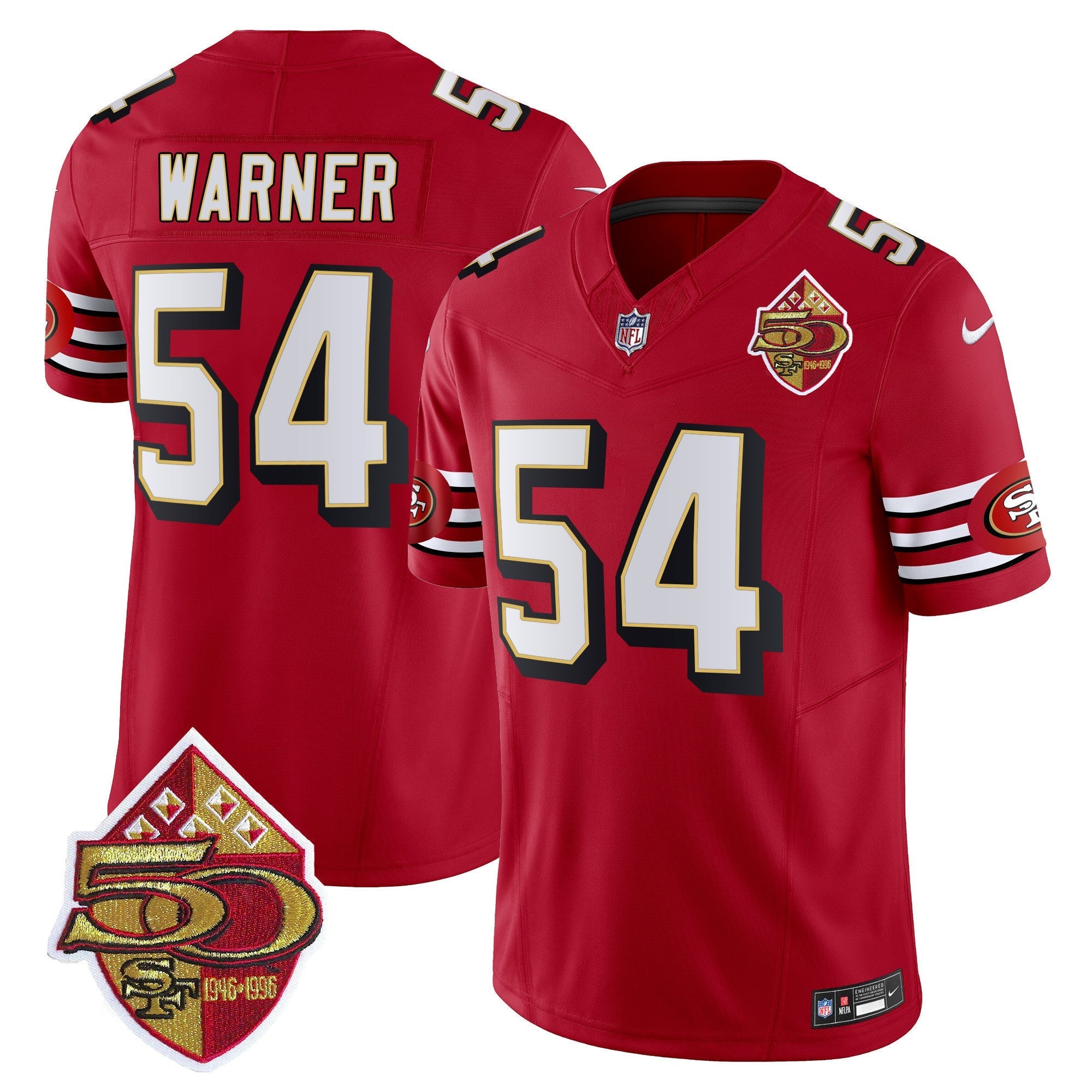 Fred Warner 49ers 1996 Throwback Jersey Stitched