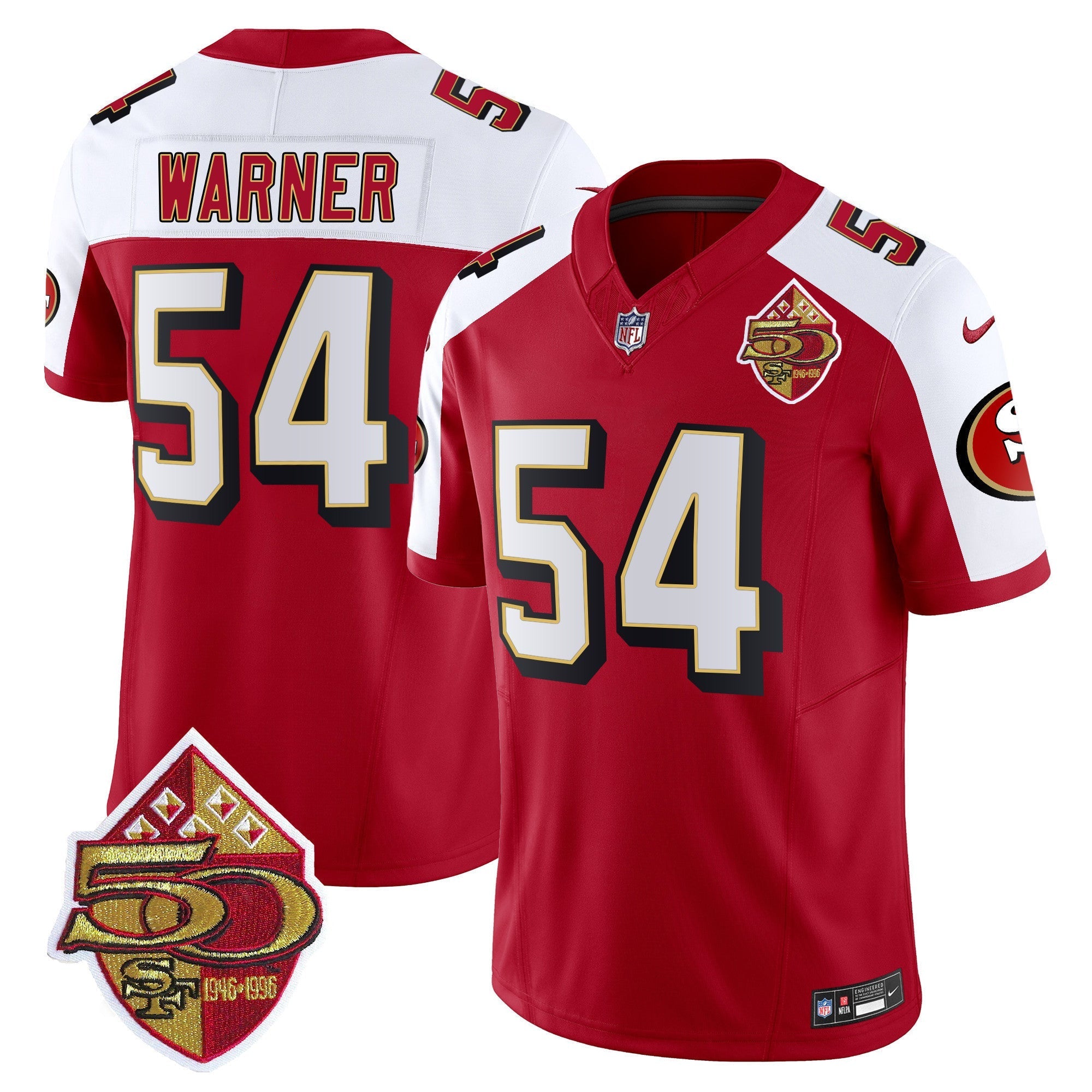 Fred Warner 49ers 1996 Throwback Jersey Stitched - Alternate