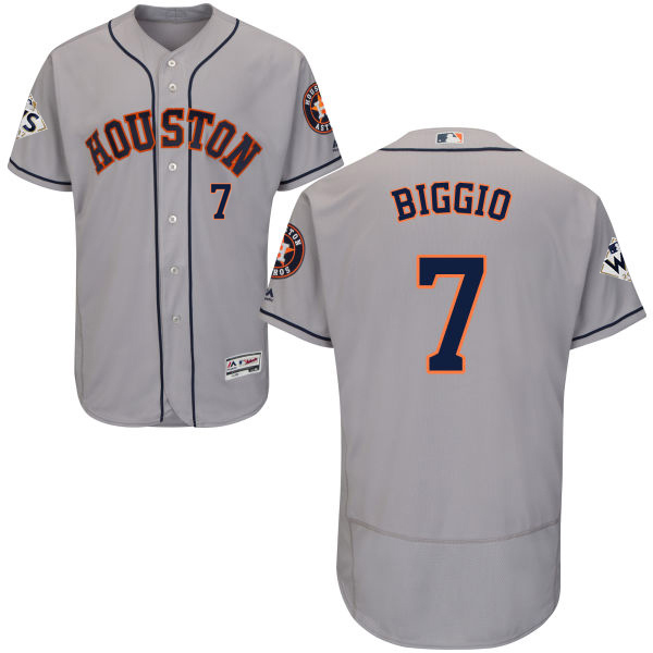 Houston Astros 7 Craig Biggio Grey 2017 World Series Bound Stitched MLB Stadium Jersey - Men / Women / Youth