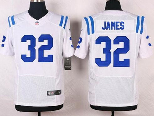 Indianapolis Colts 32 Edgerrin James White Throwback Limited Jersey