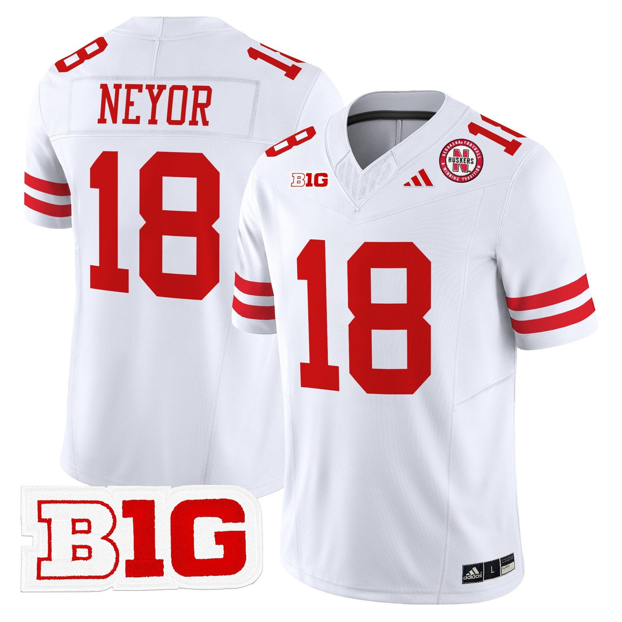 Isaiah Neyor #18 Nebraska Cornhuskers 2025 Limited Jersey - White