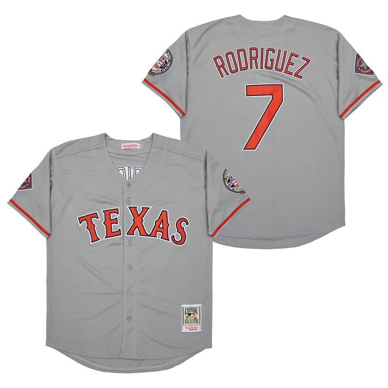 Ivan "Pudge" Rodriguez Texas Rangers Jersey - Gray