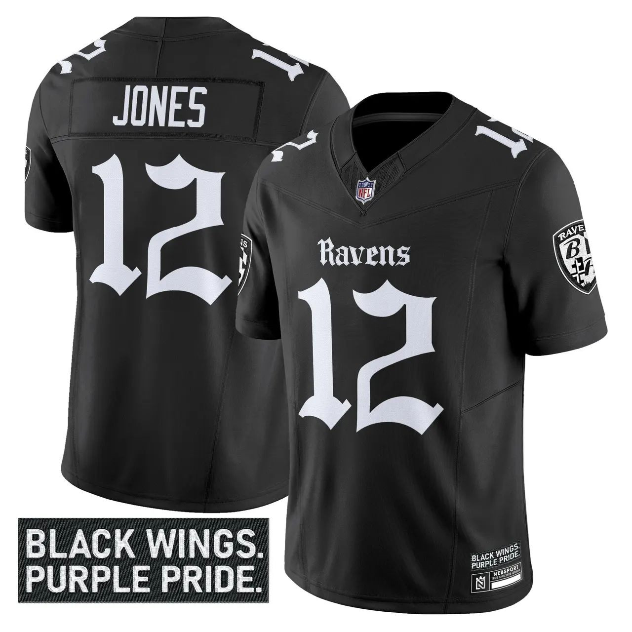 Jacoby Jones Baltimore Ravens Limited Jersey - Black