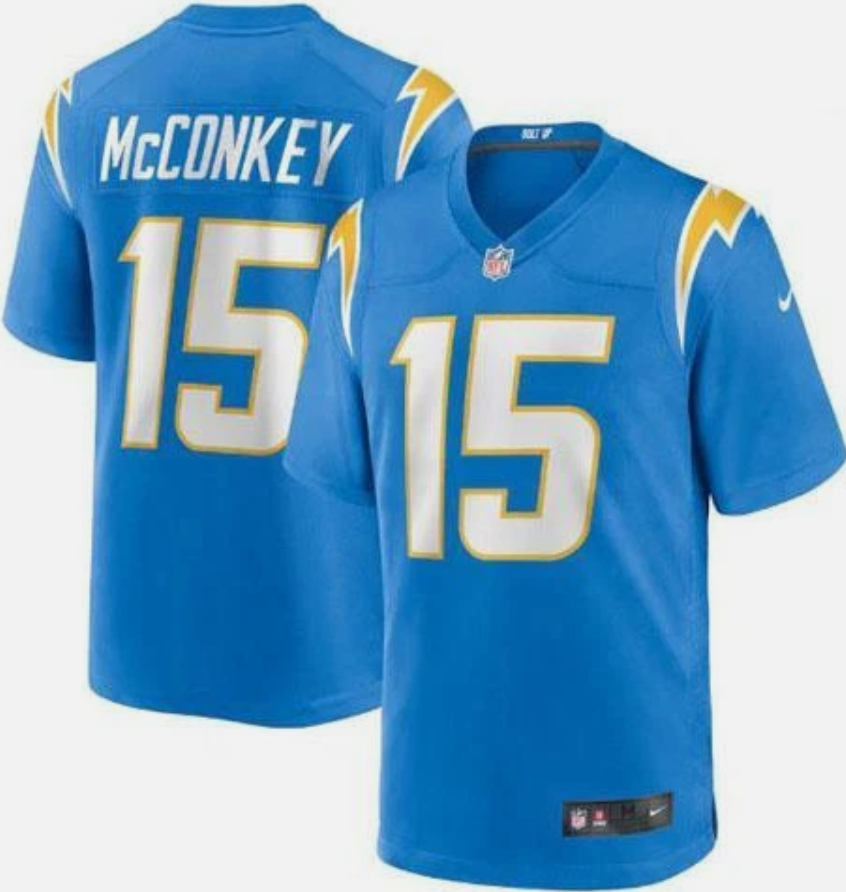 Ladd McConkey Light Blue Limited Jersey