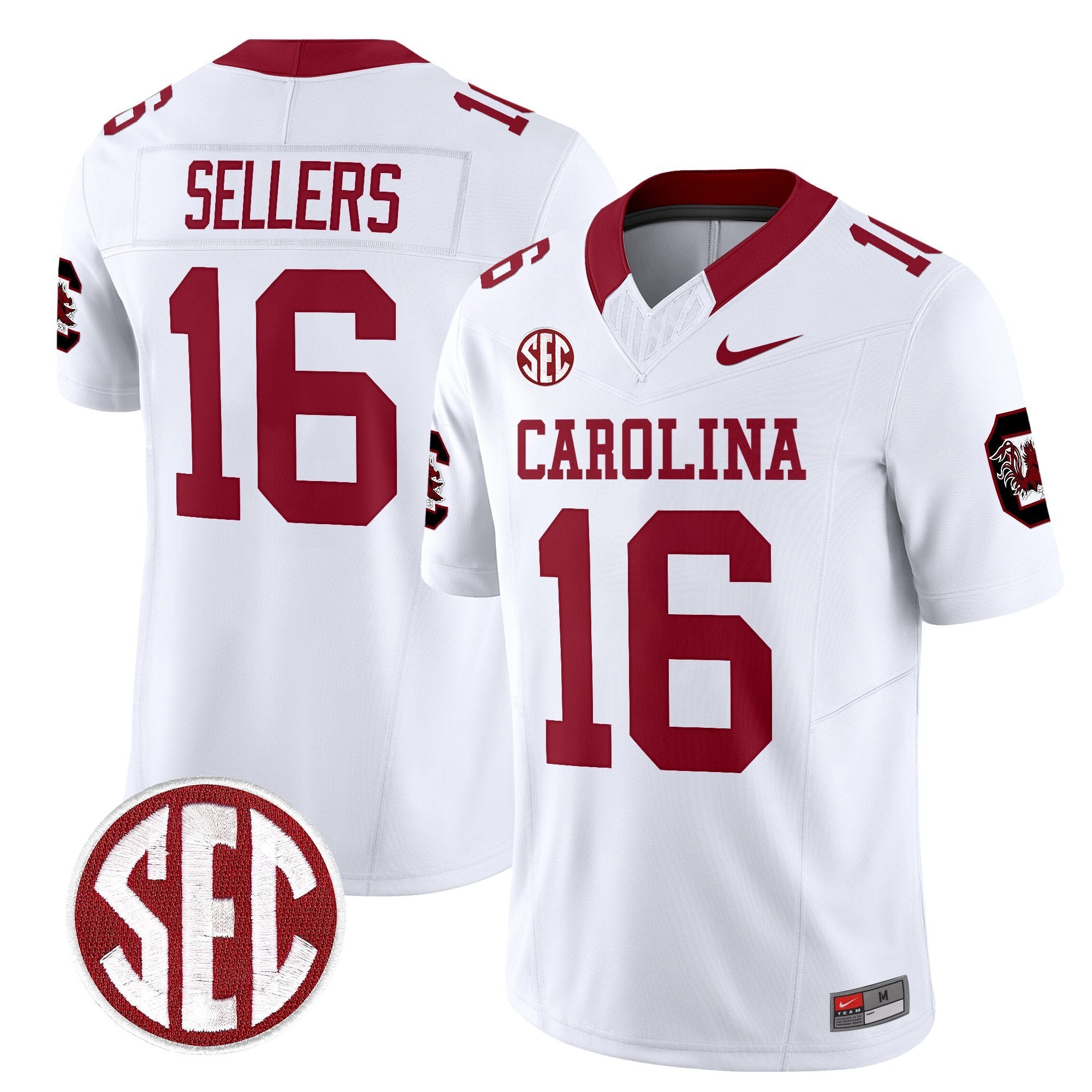 LaNorris Sellers South Carolina Gamecocks 1980 Throwback Jersey - Rebrand 2026 Stitched - White