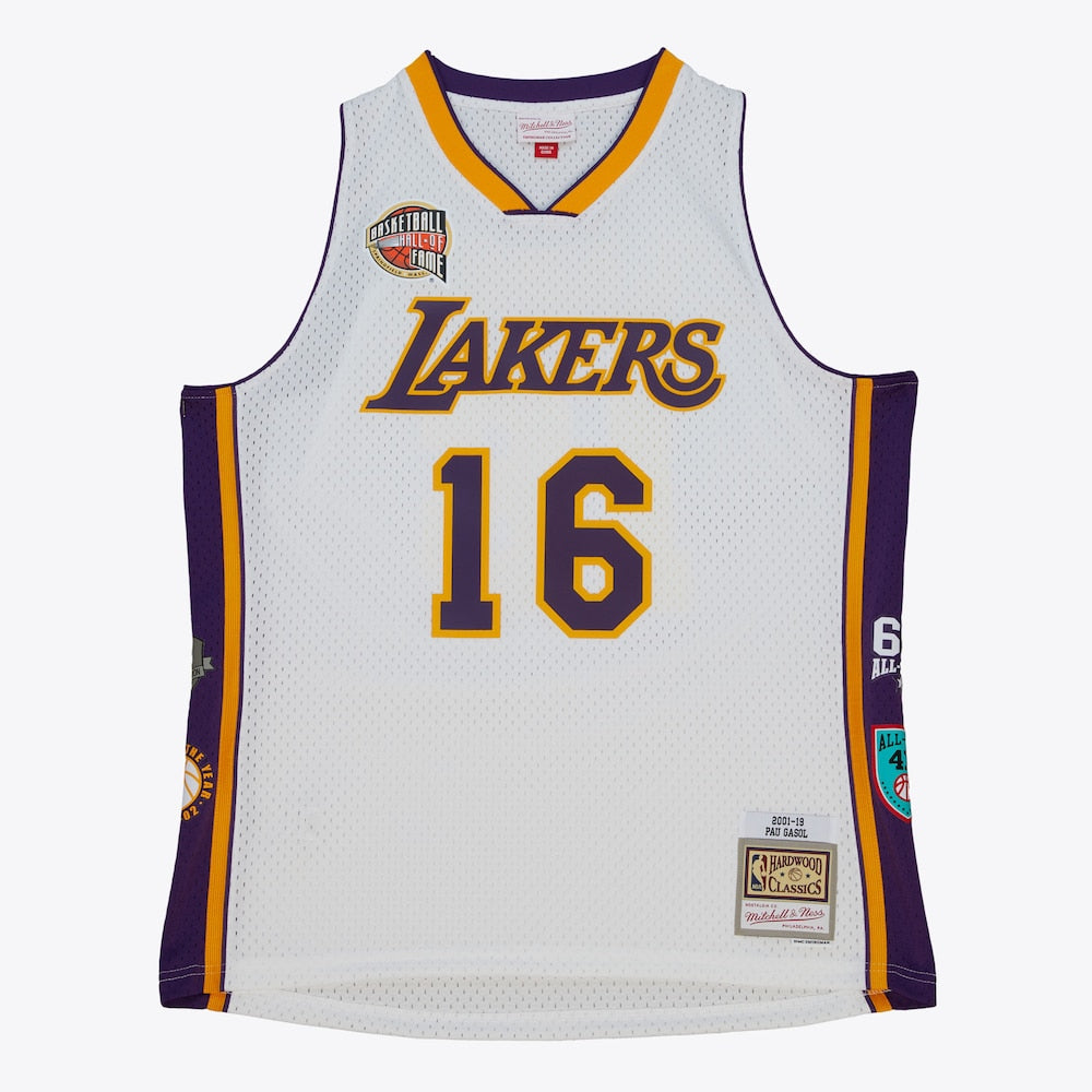 Los Angeles Lakers Hof Jersey Pau Gasol 1 Stitched Jersey