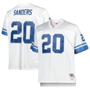 Men's Barry Sanders White Detroit Lions Big Tall 1996 Retired Player Replica Jersey
