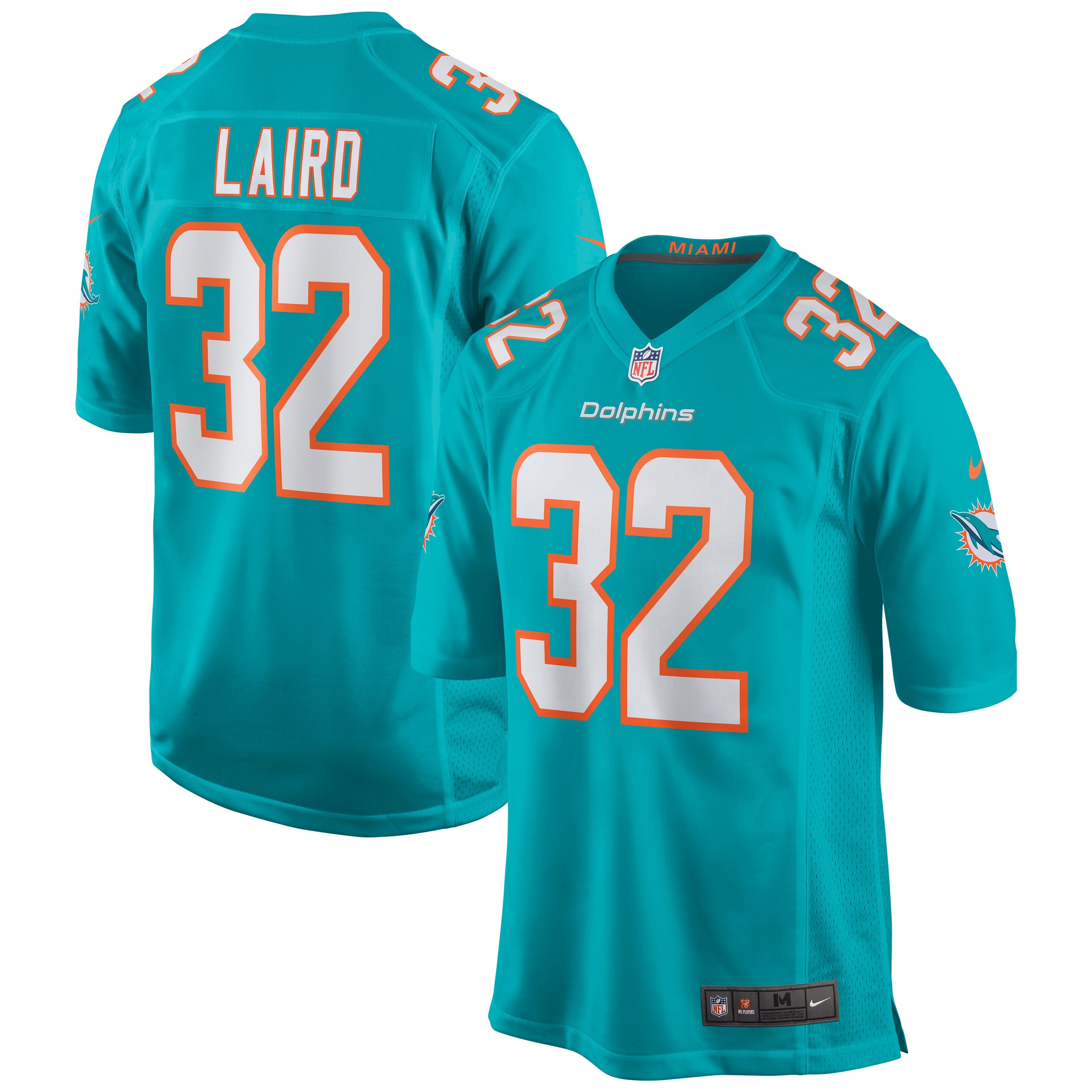 Miami Dolphins Patrick Laird Aqua Game Jersey