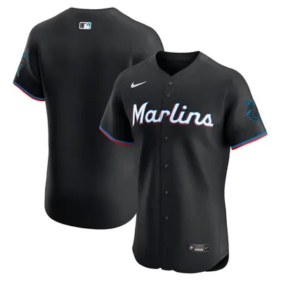 Miami Marlins Black Alternate Patch Stadium Jersey