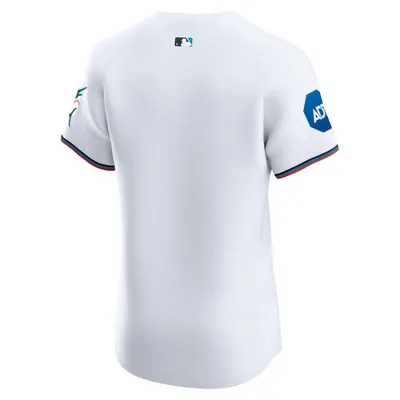 Miami Marlins White Home Patch Stadium Jersey