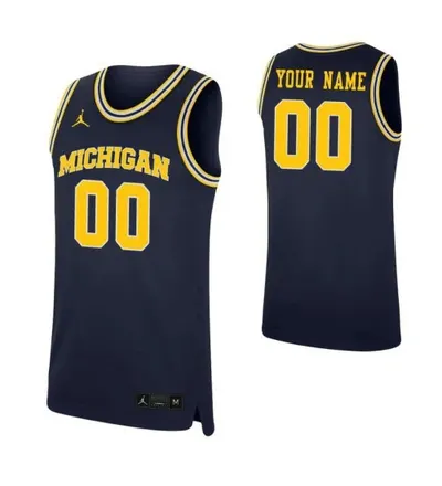 Michigan Wolverines Limited Custom Jersey - Navy