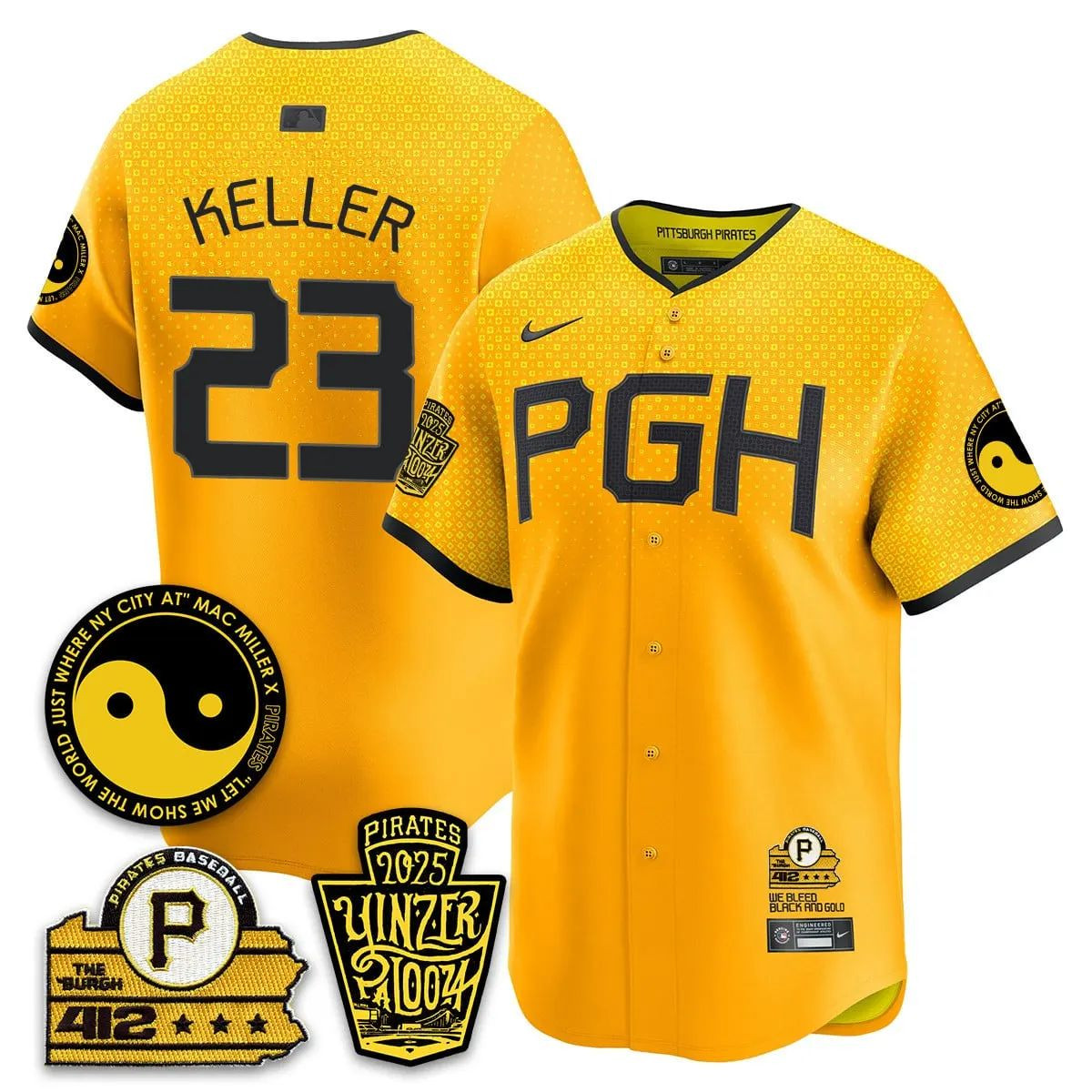 Mitch Keller #23 Pittsburgh Pirates Yinzerpalooza 2025 Limited Jersey - City Connect