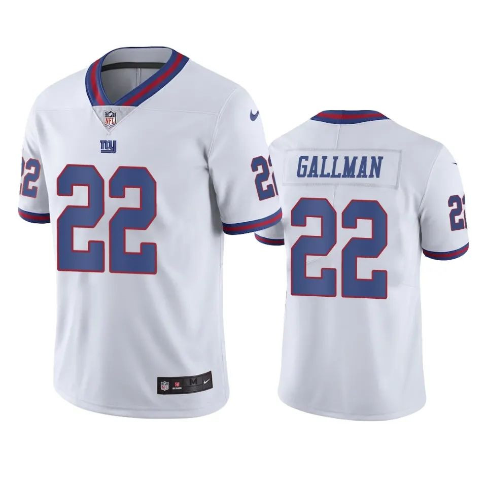 New York Giants Wayne Gallman White Color Rush Limited Football Jersey