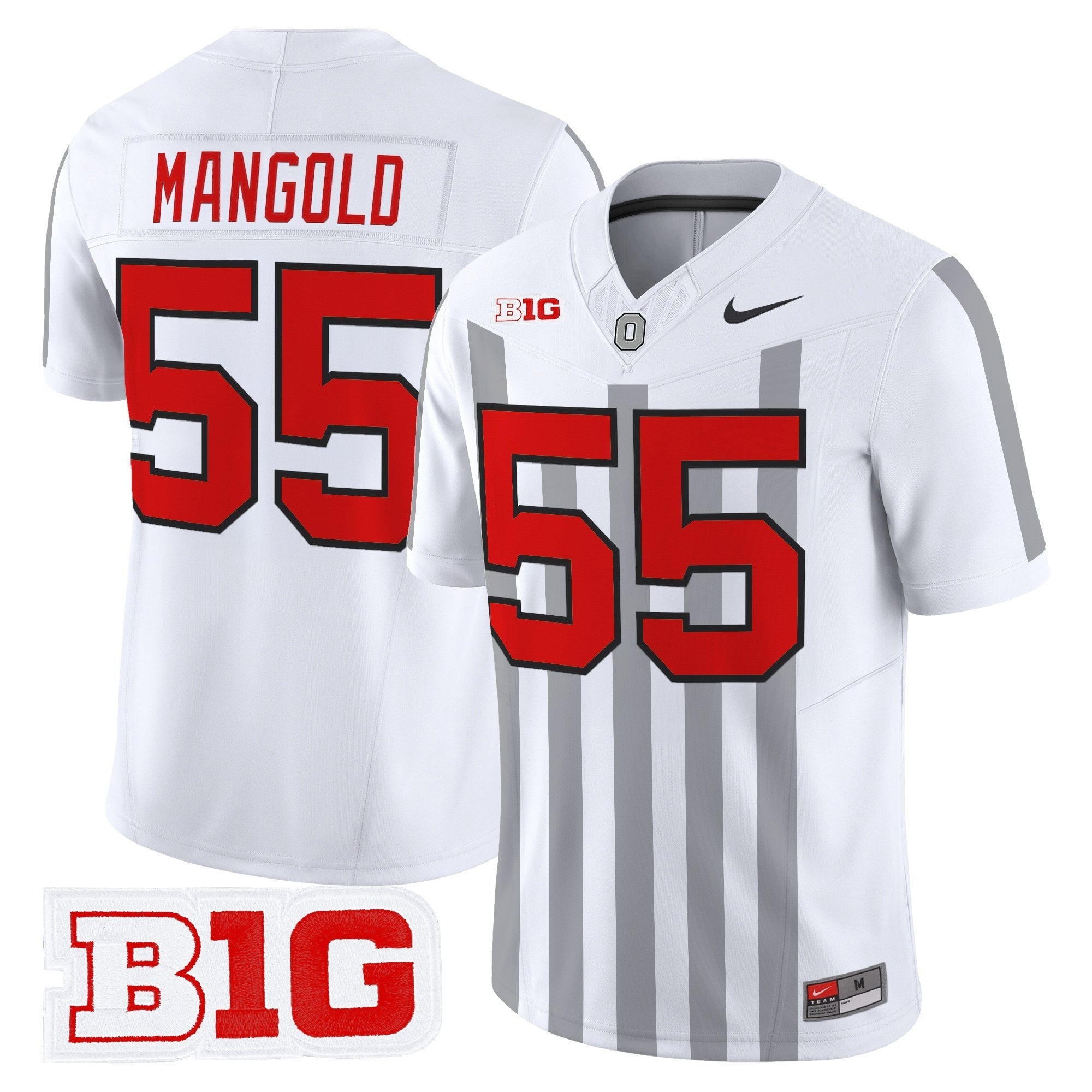 Nick Mangold Ohio State Buckeyes Throwback Jersey Stitched - White